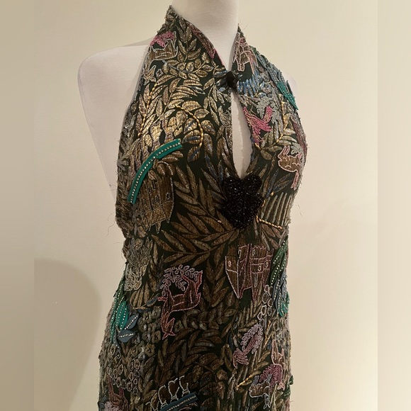 Elegant Multicolor Halter Dress - Picture 4 of 5